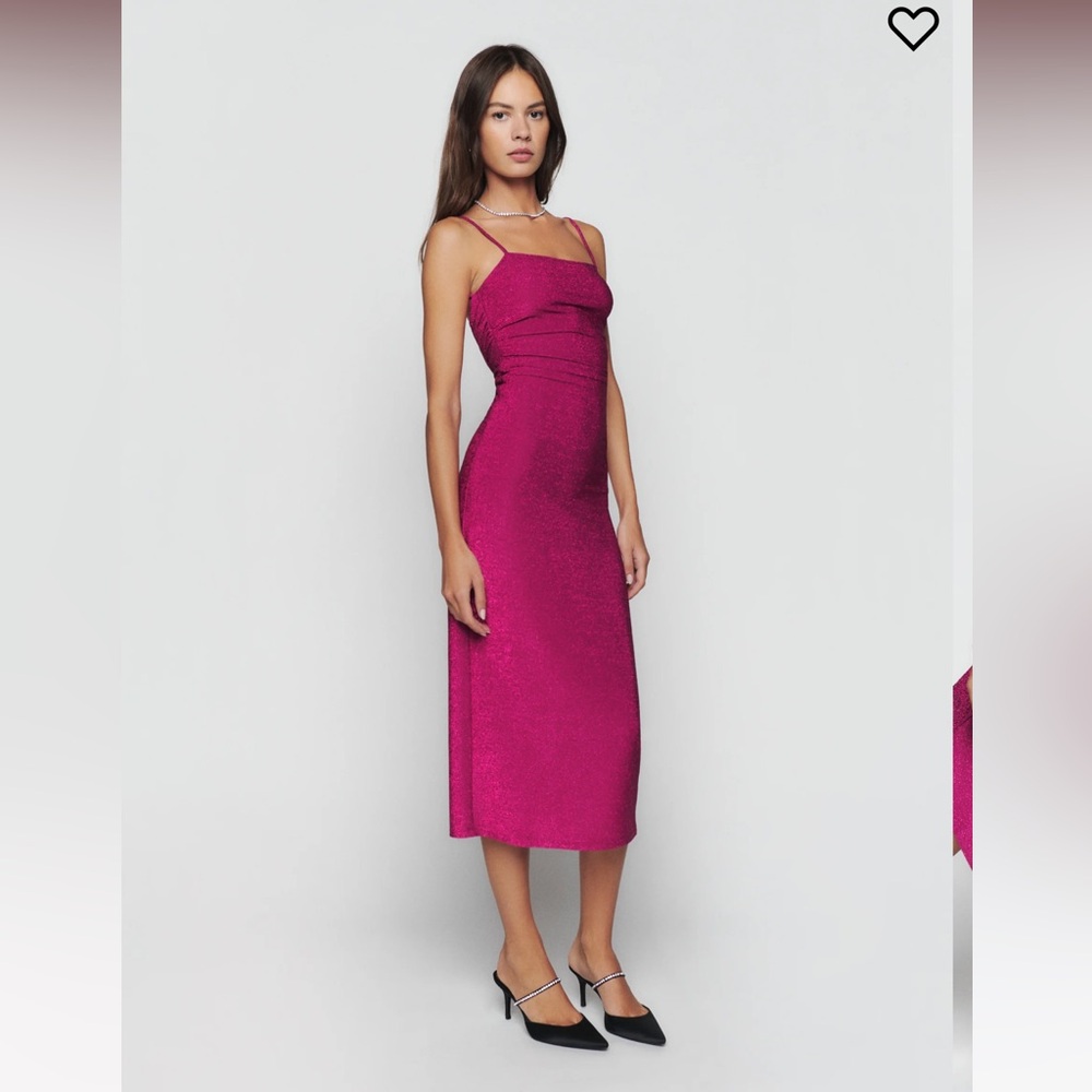 Glitter pink backless dress - Reformation